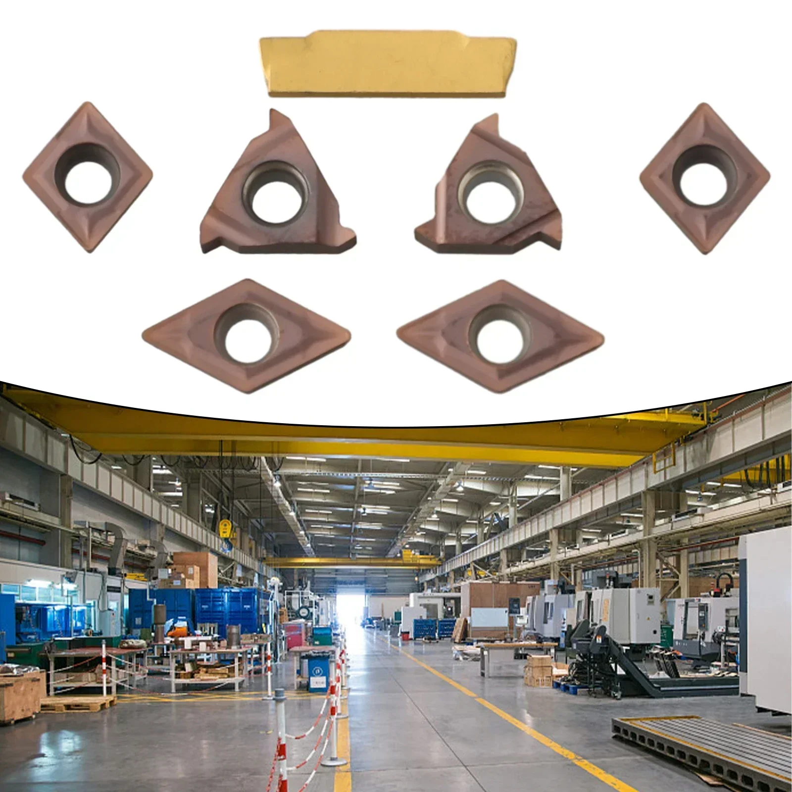 

7pcs Carbide Insert Set For 10mm Shank Lathe Boring Bar Turning Tool Holder CCMT060204/DCMT070204/MGMN200/11IR/11ER