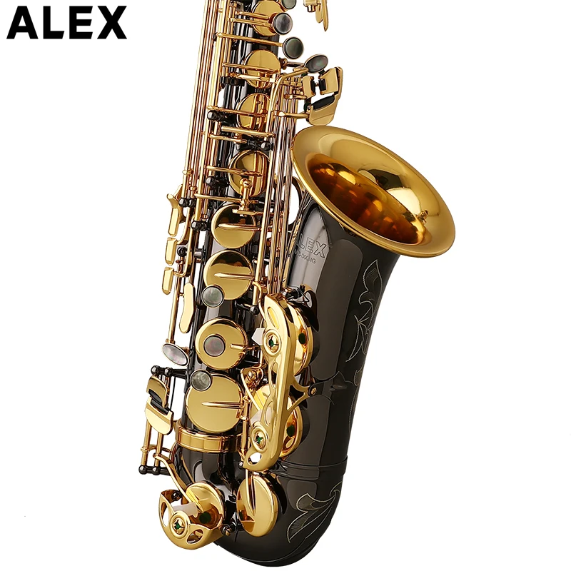 

ALEX Saxophone Eb alto sax black nickel plating AAS-300NG