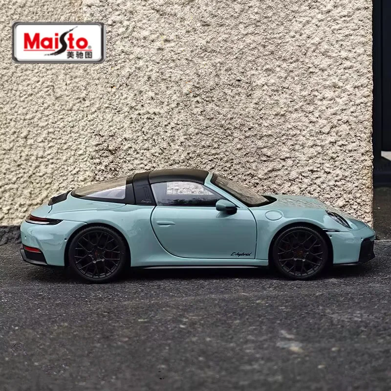 마이스토 1:18 포르쉐 911 타르가 4 GTS 992.2 합금 트랙 스포츠카 모델 다이캐스트 메탈 레이싱카 자동차 모델 어린이 장난감 선물