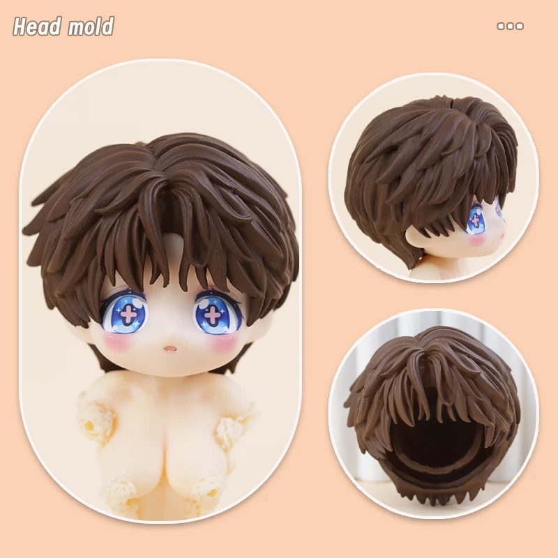 OB11 Head Shell replacement Korean style Plastic Hair Transparent Replacement Doll Hair Head Mold For Obitsu11 Dolls Gifts