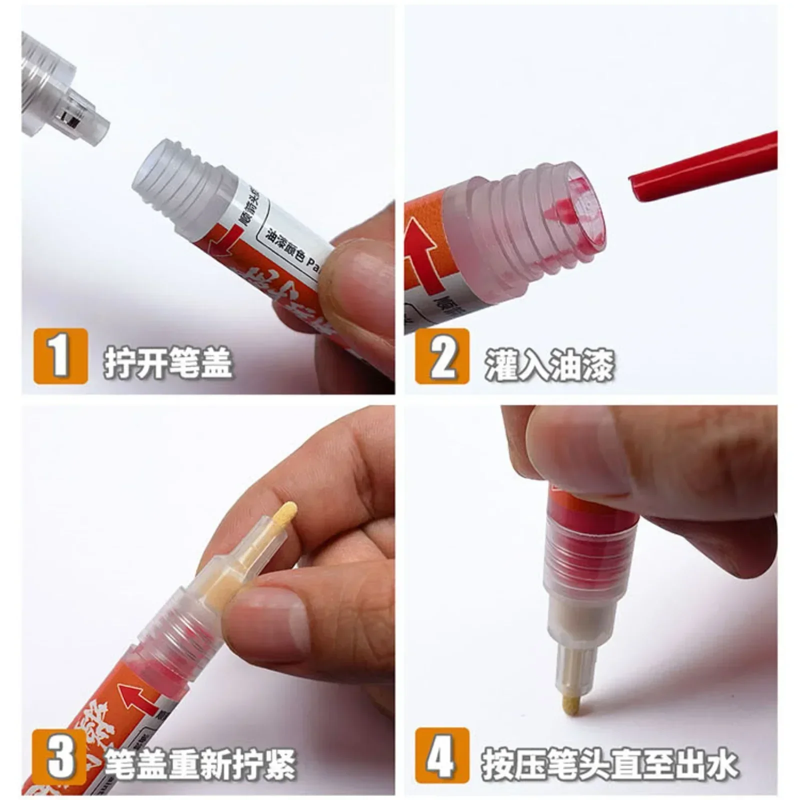 MSWZ MS081 2pcs/lot Hollow Out Pen Paints Ink Filled Free Empty Rod Marker Model Coloring Spraying Tool for Model Hobby DIY Tool