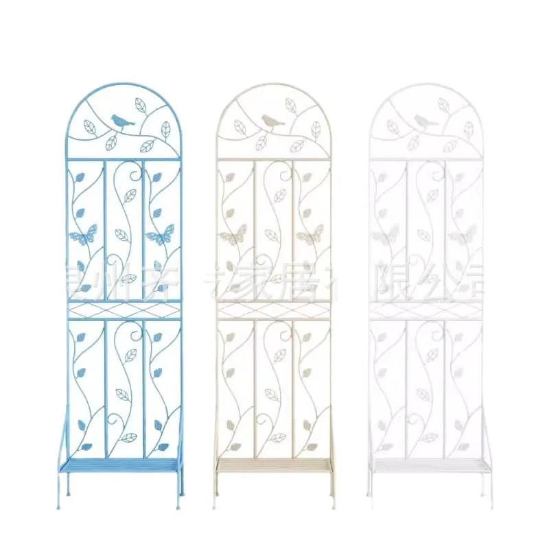 Plant flower stand, vine climbing frame, grid frame with base, flower pot storage, courtyard balcony, rose climbing traction fra