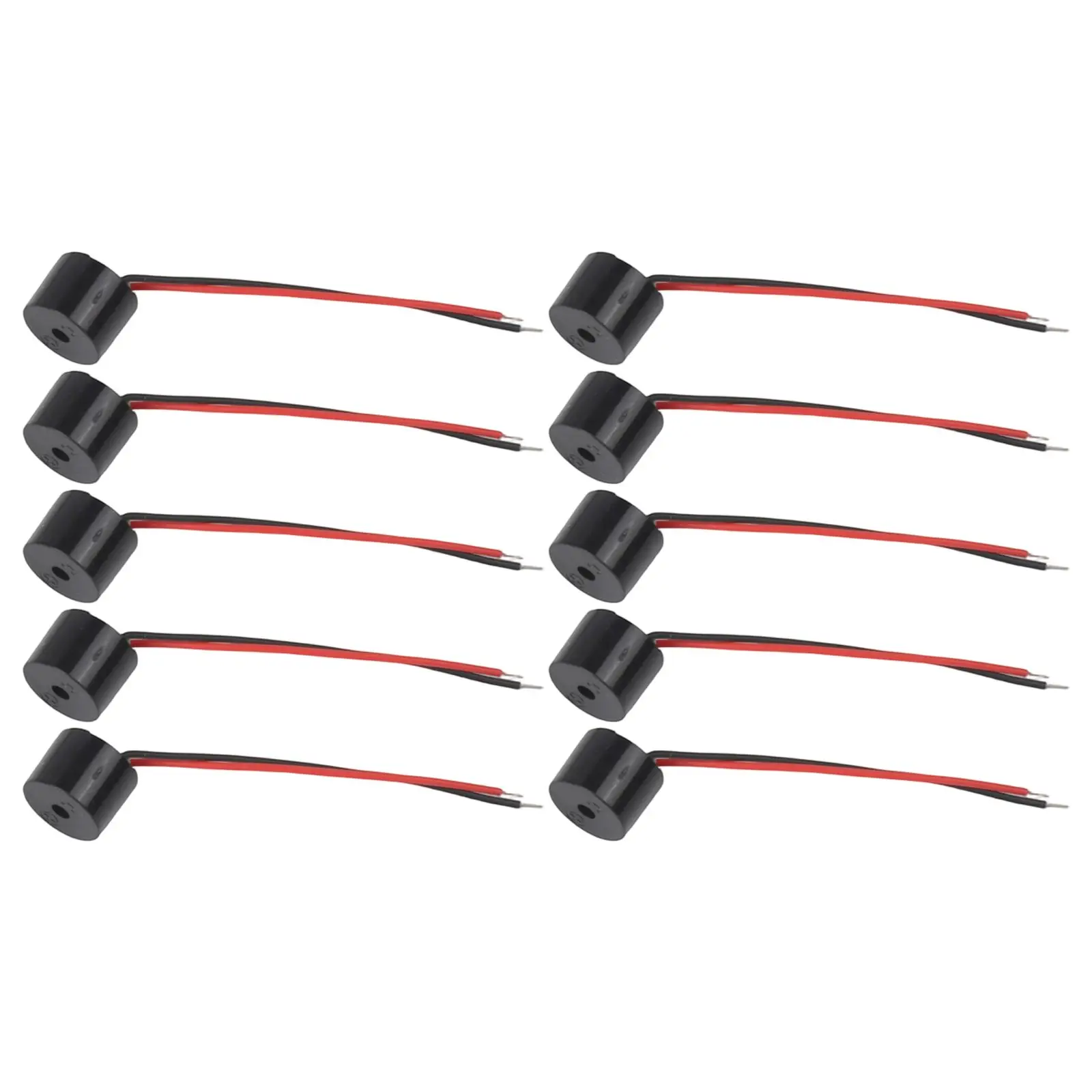 10 Piece DC 3-24V Piezo Electronic Buzzer Alarm Active Piezo Electronic Wired Connector Beeper YMD-12095 For Arduino Car Van