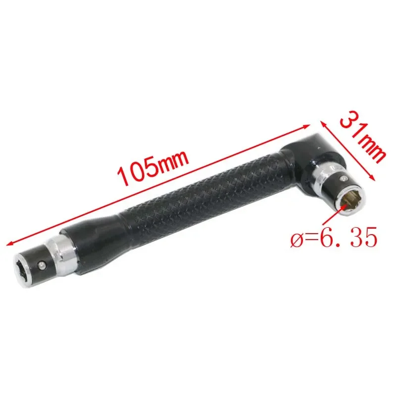 Socket Wrench 6.35mm L-shape Mini Double Head Suitable for Routine Screwdriver Bits Utility Tool