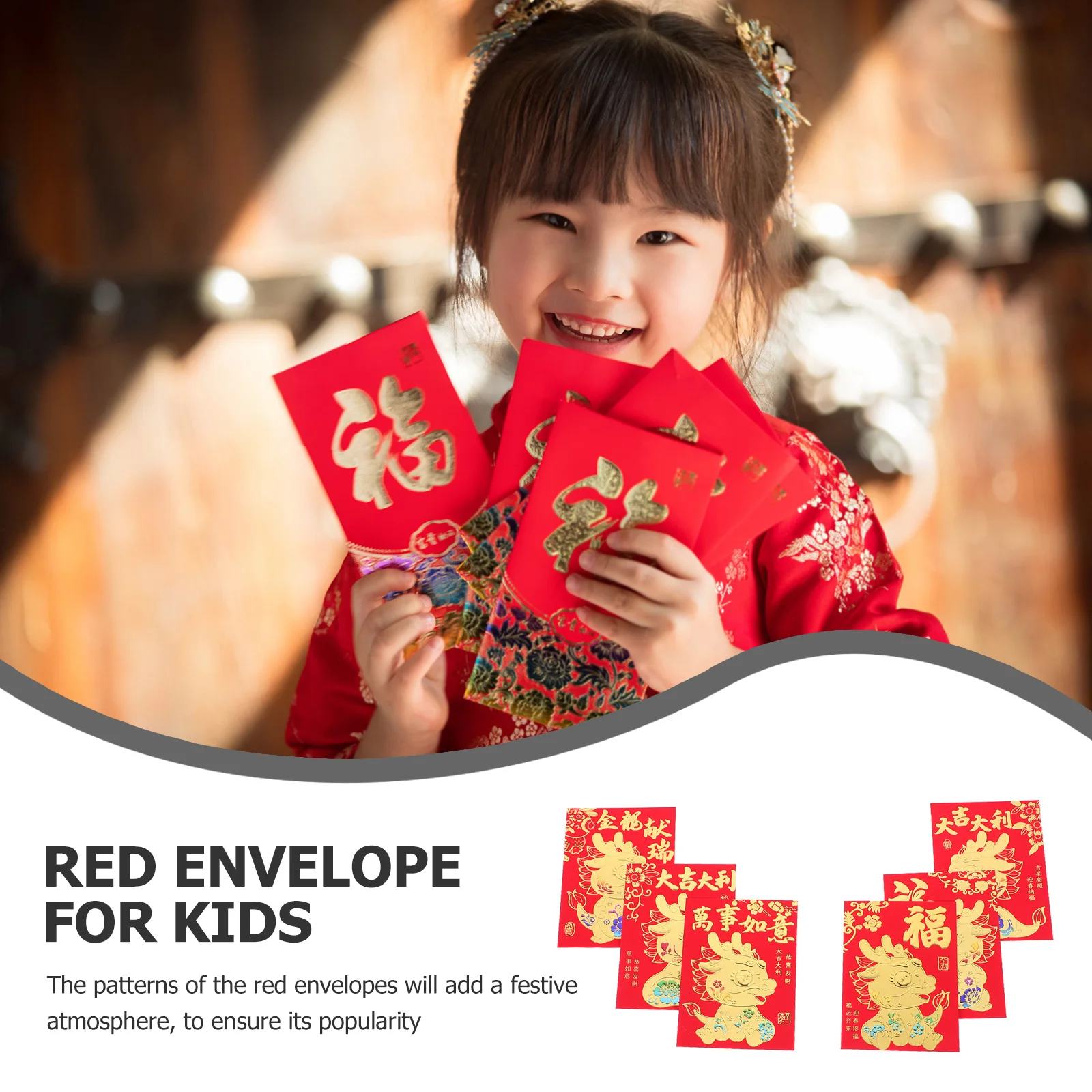 

36pcs Red Envelope 2024 Year Of Dragon Chinese Style Lucky Money Bag Spring Festival Cash Envelope Red Packets For New Year Gift