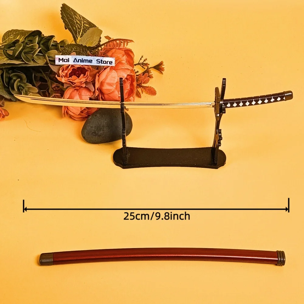 10inch Shinji Hirako Katana Anime Bleach Metal Ninja Knife Blade Sword Original Sabre Real Size Japanese Katana Unsharp Toy Gift