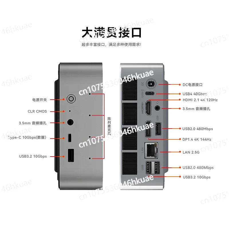 SER8 Pro Mini Host 8845HS High Performance AMD Ryzen 7 AI PC mini Host Desktop PC LPDDR5X 32G Hard Disk System