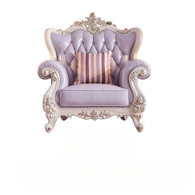 

European leather sofa combination living room set, luxury high-end luxury furniture