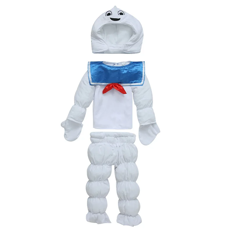 Marshmallow Puft abbigliamento per bambini Cosplay Halloween party per Cute White 3 pezzi Set Little Monster Clothes