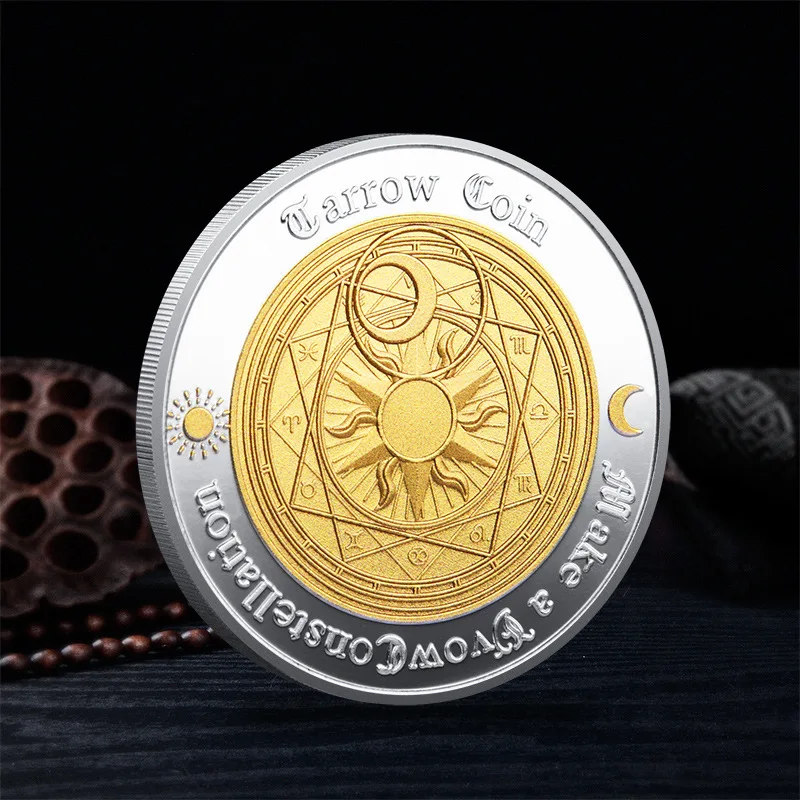 Twelve Constellation Souvenir Coin Europe and America Tarots Lucky Love Wishing Coins Gift