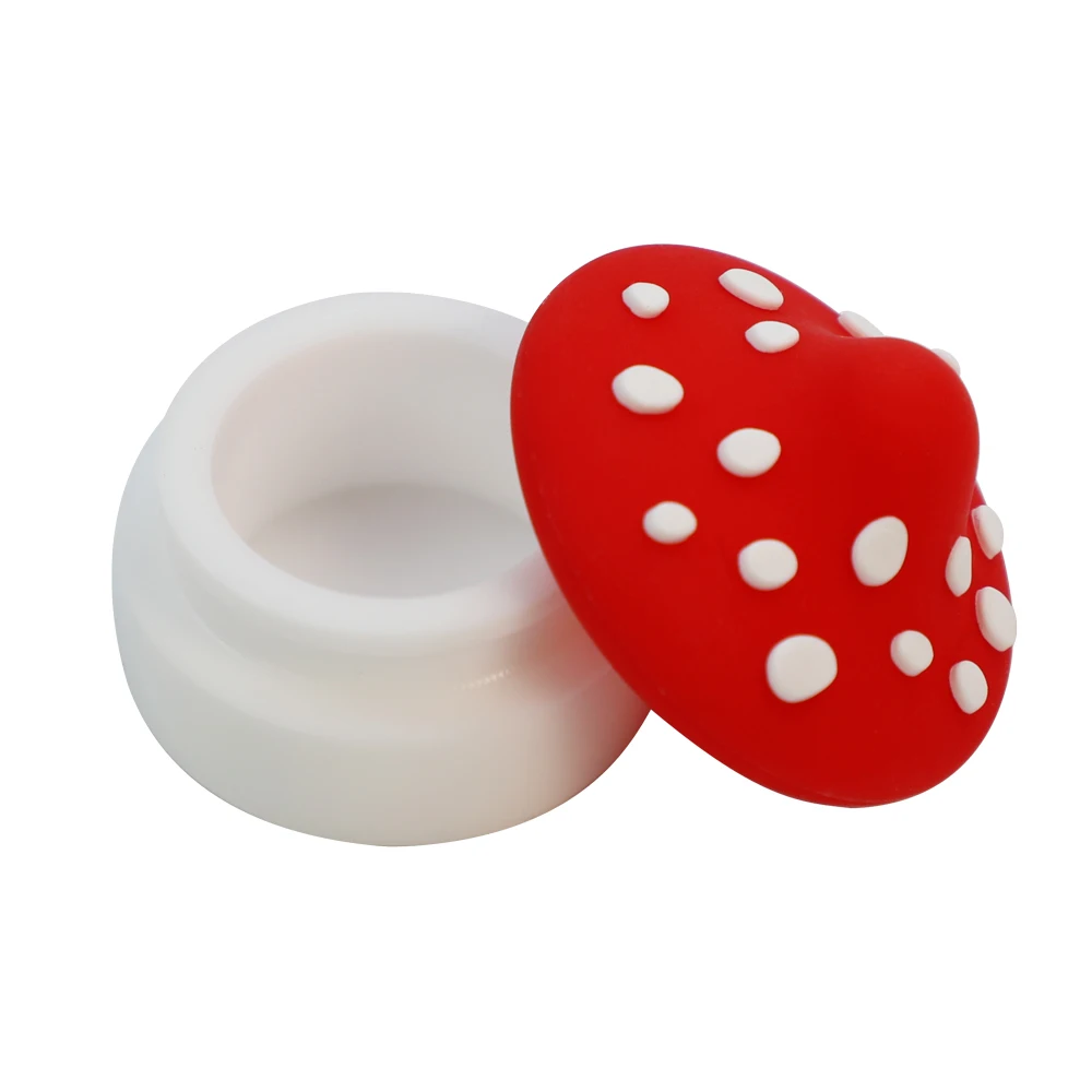 10 PCS 5ml Hallucinogenic Mushroom Design Silicone Container  Makeup Cream Case  with Lid NonStick Slicks  Home Accessories