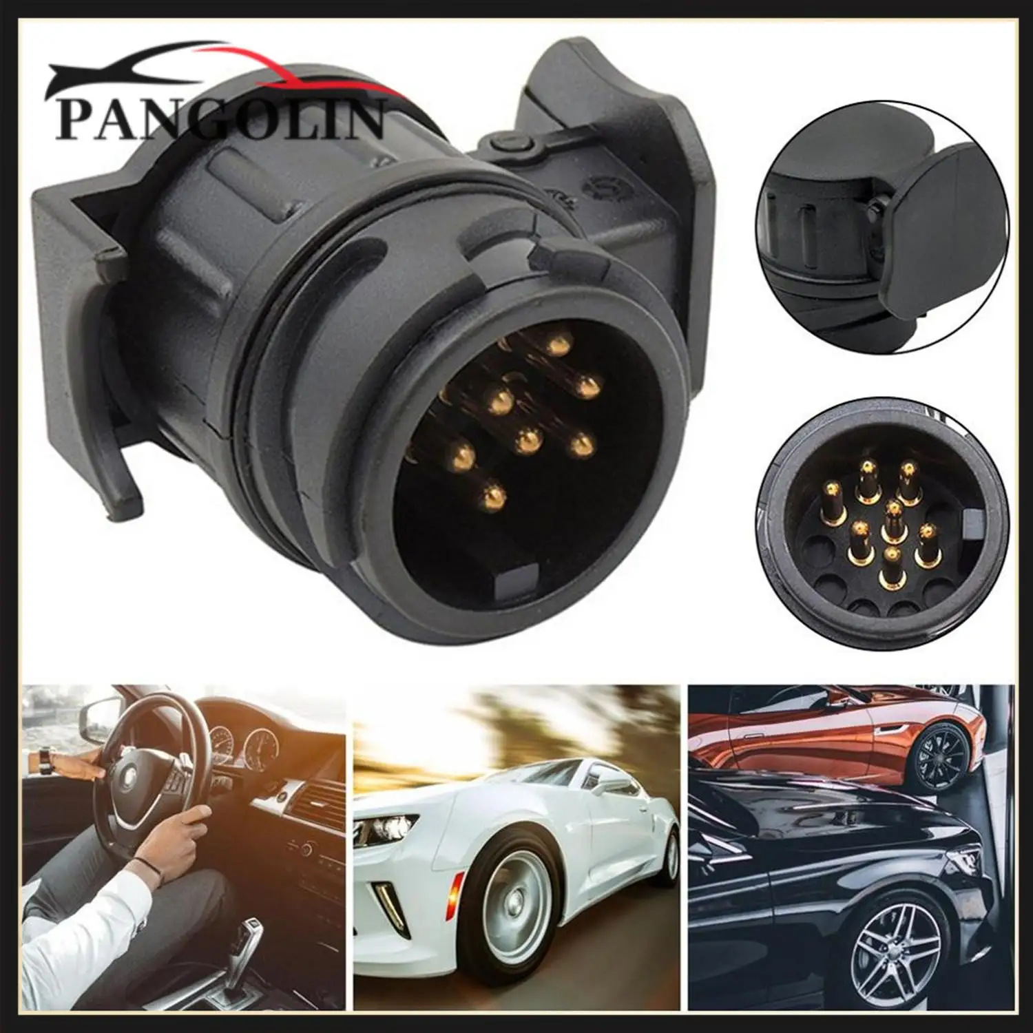 

13 Pin To 7 Pin Plug Adapter Car Trailer Truck Caravan Towbar Socket Converter Waterproof Plugs Socket Adapter