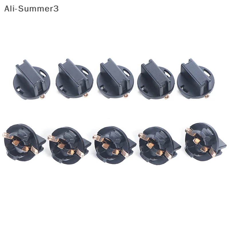 10pcs T10 Socket Dashboard Instrument Panel Socket T10 W5W 168 192 194 Twist Lock Wedge Bases Lamp Dash Bulb Plug