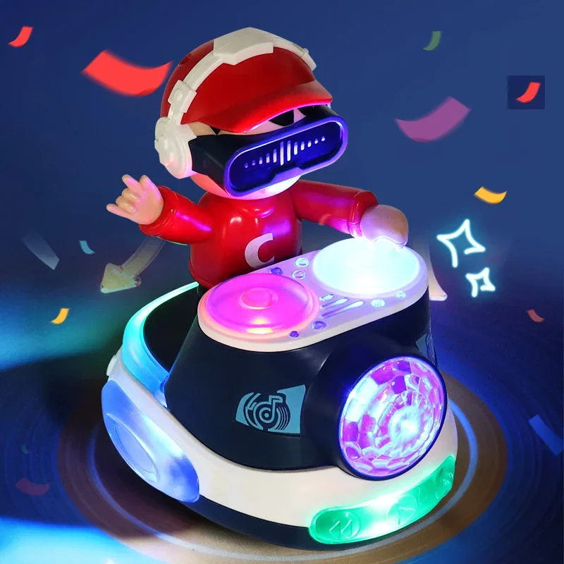 Coche de DJ para niños pequeños, bate hinchables electrónicos con luces musicales, juguetes de baile oscilantes de acción que rebotan, regalo para niños