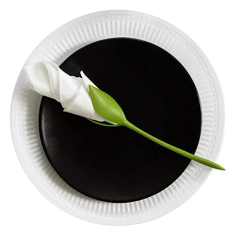 1/4pcs Romantic Arrangement of Rolled Flowers Rose Tissue Flower Tool Paper Towel Flower Origami Napkin Holder Hotel Decoration