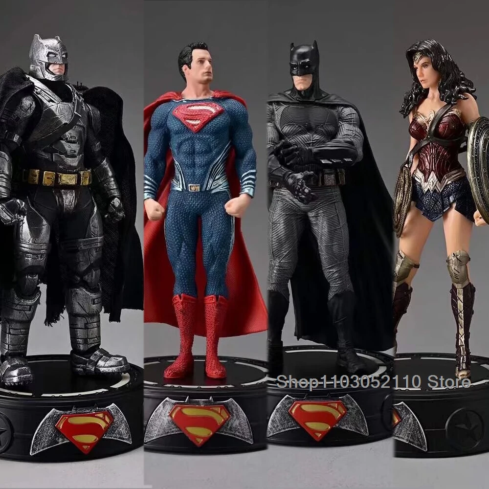 Führte Gerechtigkeit Liga Batman Wunder Frauen Superman Figur Modell Spielzeug Superhelden Figur Sammler Spielzeug Geburtstags geschenke 20cm