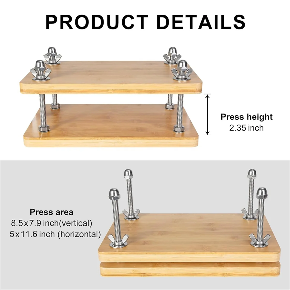 SLQZT Rilegatura di libri, libro di bambù in legno, kit portatili per forniture per rilegatura