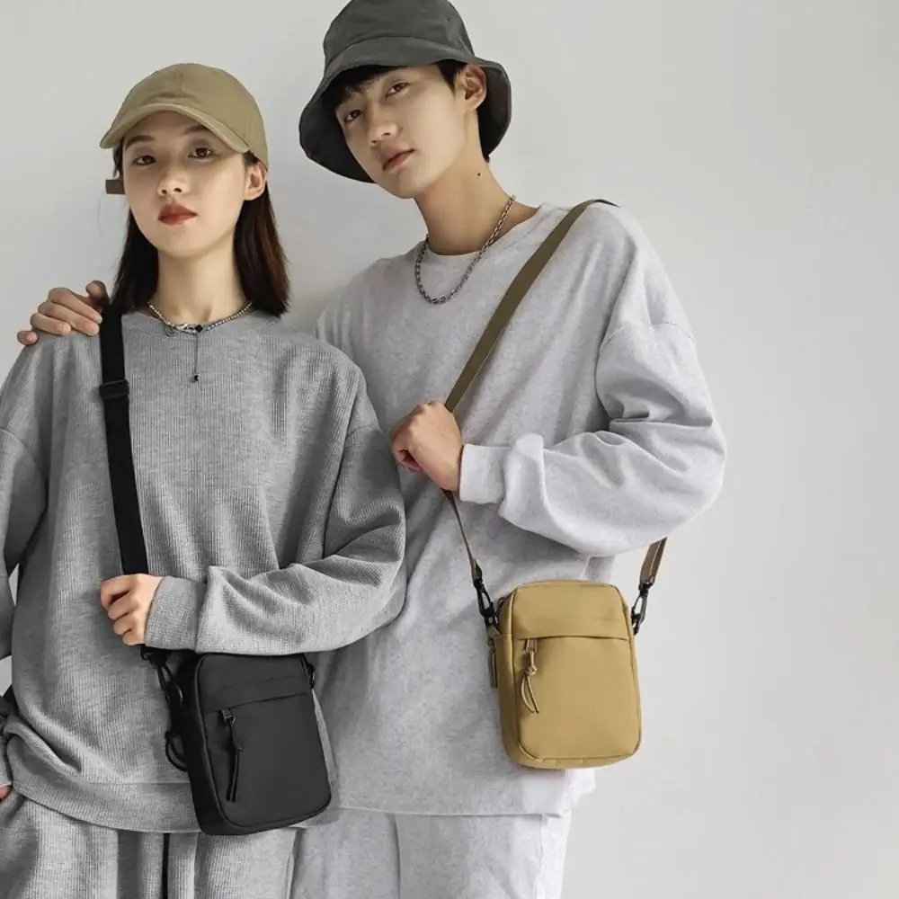 

Простая однотонная сумка через плечо, парусиновая регулируемая сумка через плечо с застежкой-молнией, женские сумки-мессенджеры