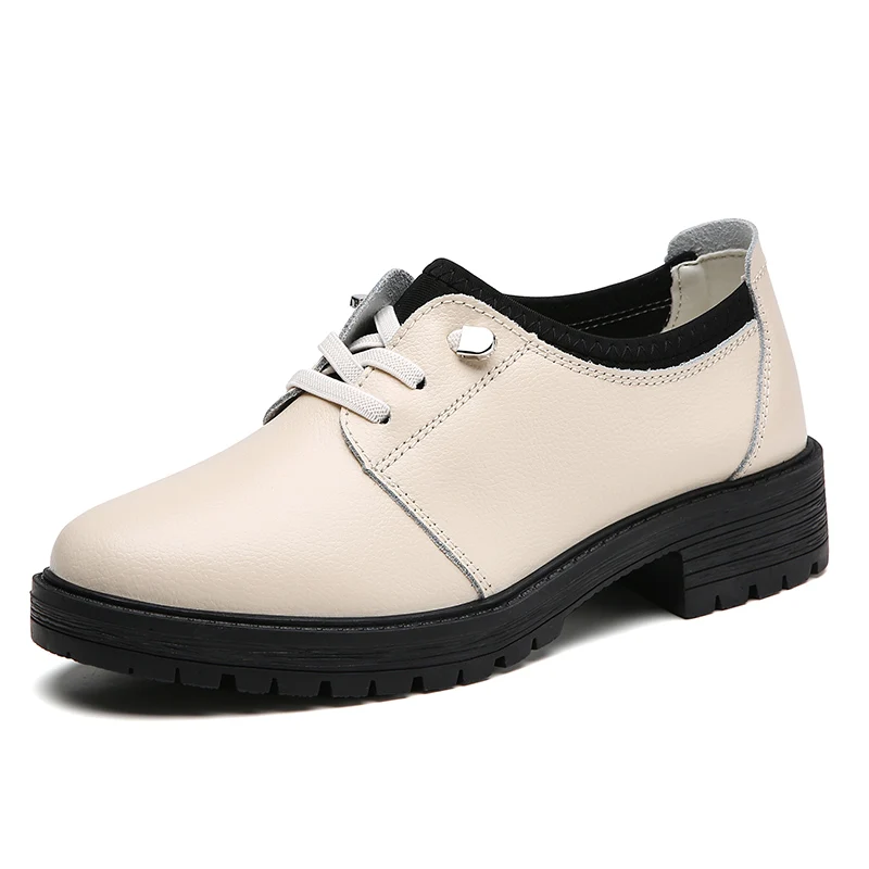 2024 nuove donne scarpe Oxford appartamenti scarpe Casual in pelle Pu punta tonda tacco piatto scarpe da lavoro scarpe da ginnastica bianche coreane