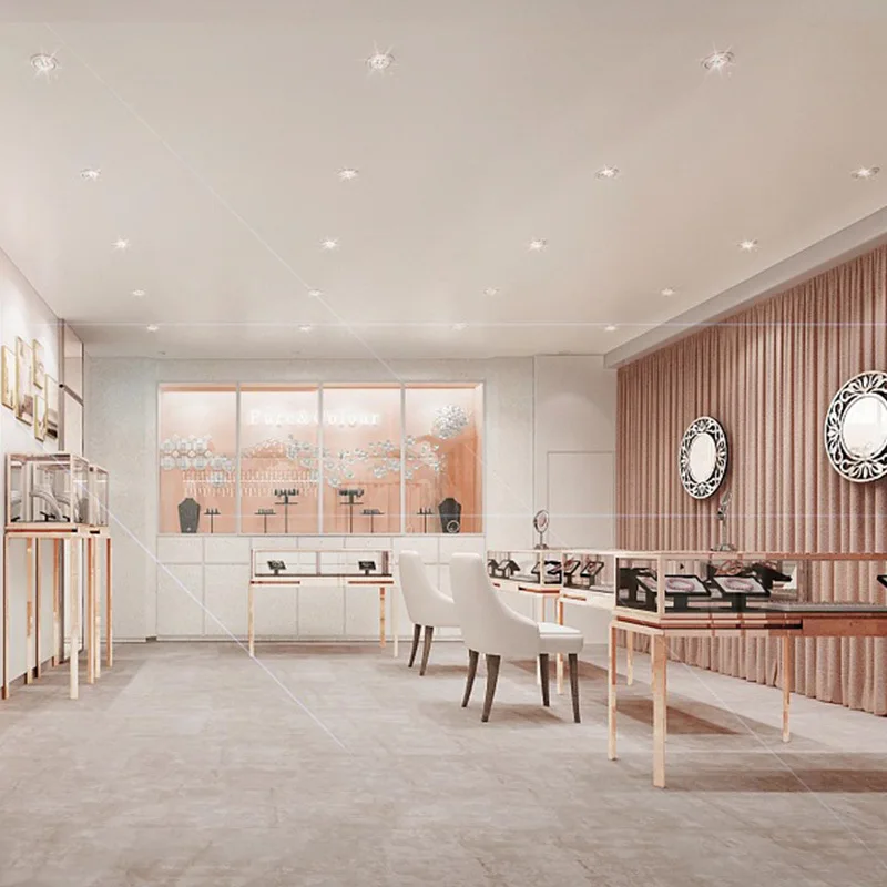 на заказ.Новый шкаф-витрина для ювелирного магазина со светодиодной подсветкой, многослойная стеклянная стойка, настраиваемый цвет и дизайн