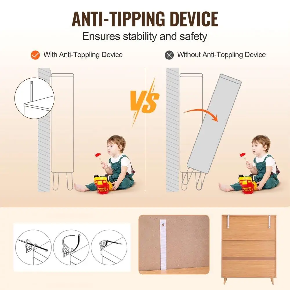 Rattan for entryway Shoe Cabinet 5 Tier Adjustable Storage Organizer Light Wood Color