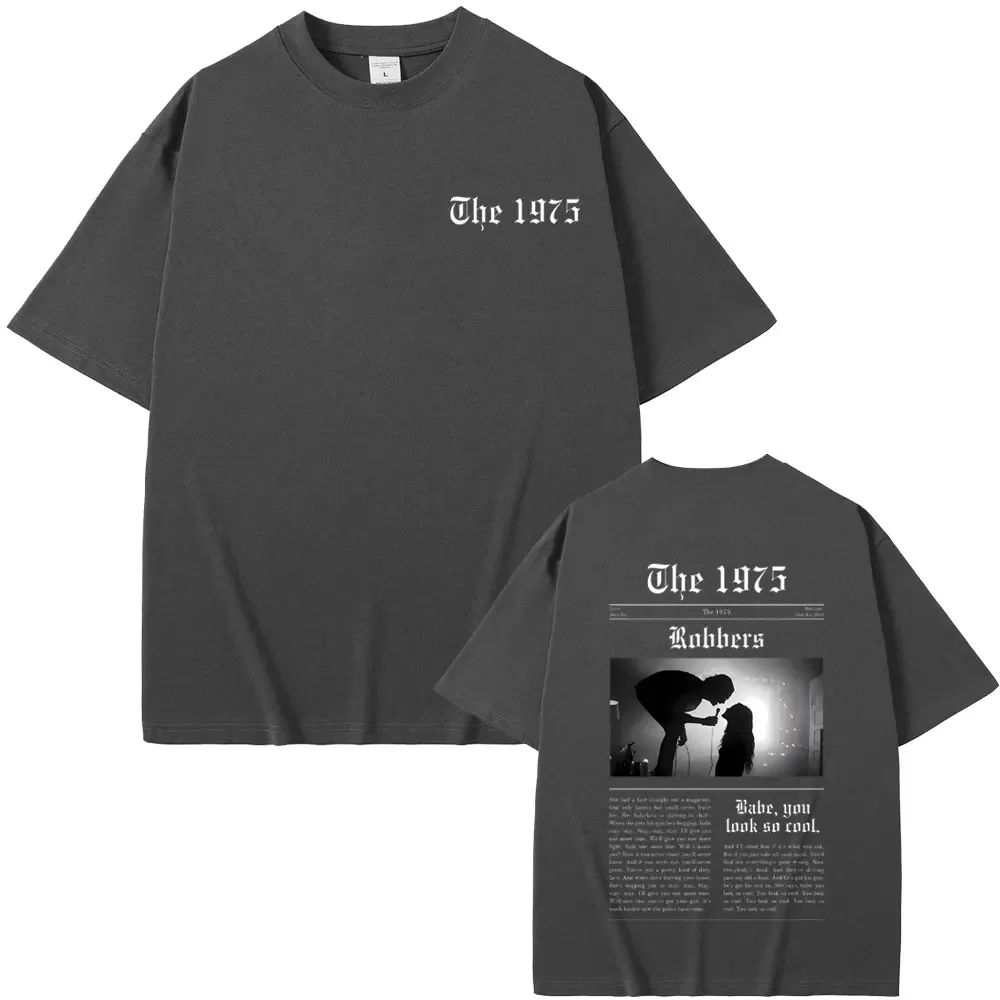 Graphic T-shirt Men Indie Alternative Rock Short Sleeve British Band The 1975 Live From Gorilla Robbers Babe You Look So Cool