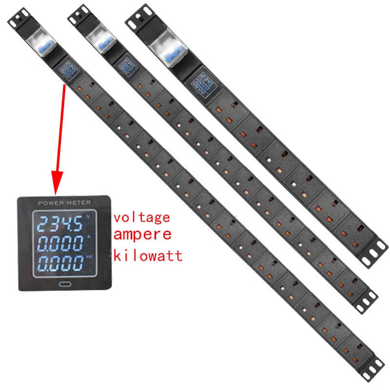 

Wireless PDU Power Distribution Unit 2-16AC Port Output UK Socket Type 16A/32A air switch ammeter