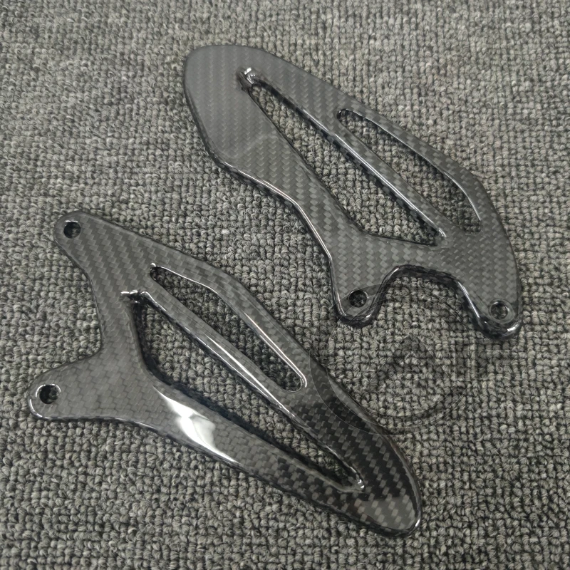 

Real 100% Carbon Fiber Heel Plates Guards Footrests For YAMAHA YZF-R7 2022 2023