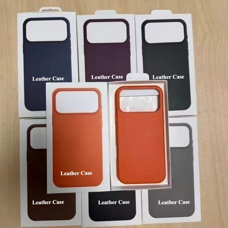 

Official Quality Leather for MagSafe Wireless Charging Case for IPhone 17 Pro Max 16 15 14 13 Pro Max Original Anti-Drop Cover