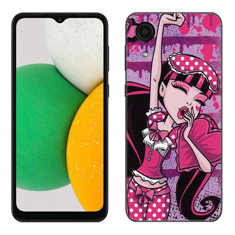 M-Monsters-H-High Anime Black Phone Case For Samsung Galaxy A01 A03 Core A04 E A02 A05 A10 A20 A21 A30 A50 S A6 A8 Plus A7 2018