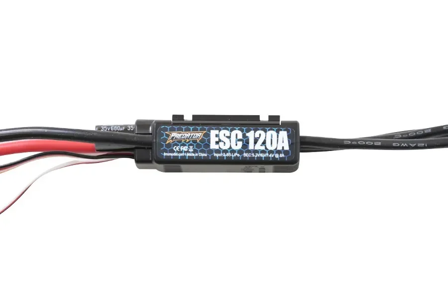 

FMS PREDATOR 120A 3-8S LIPO Brushless ESC 8A 5.2V 6V 7.4V Adjustable BEC XT90 Plug for RC Airplane Fixed-Wing Drones