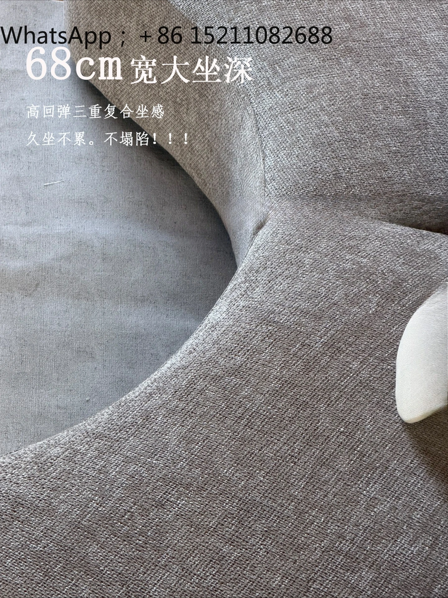 SCY medieval curved moon sofa chenille fabric villa large flat special-shaped sofa