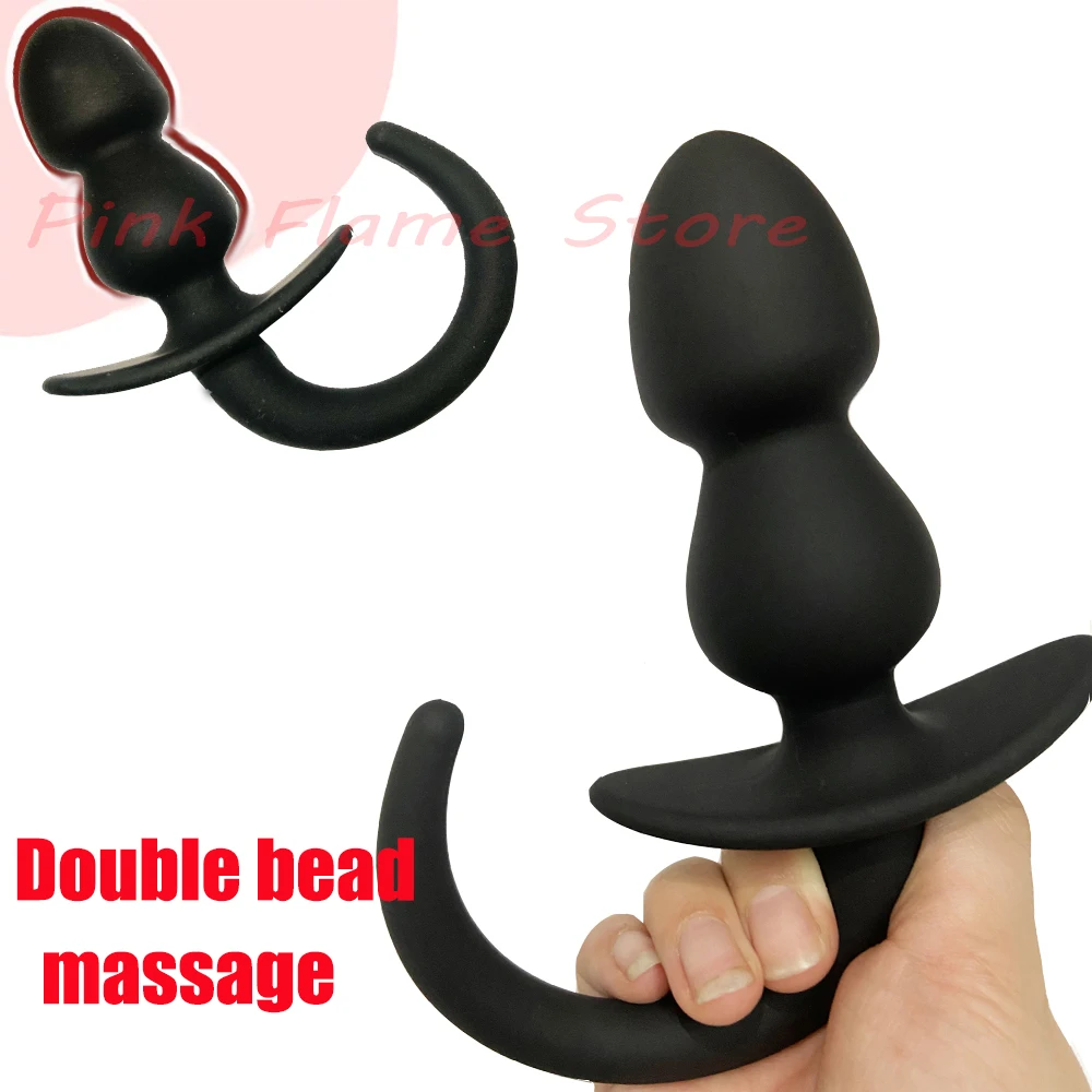 New Silicone Dog Tail G-spot Stimulation Butt Plug Women Men Gay Sex Game Slave Anal Expander BDSM Erotic Toys Roleplay Pup Tail