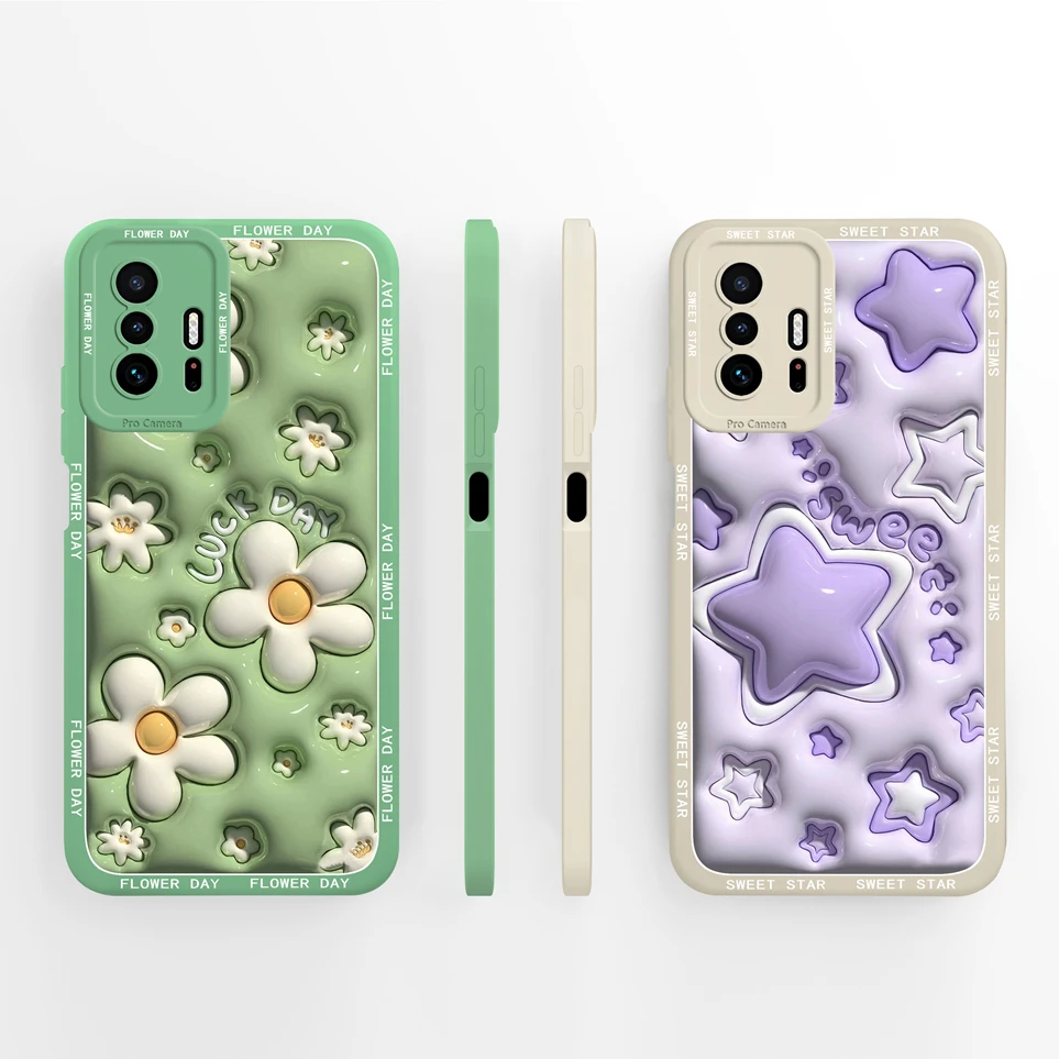 Modne etui na telefon Xiaomi 11T 11T Pro Love Heart Cases Silicone Soft Coque Non Slip Back Cover For Xiaomi11T Pro Phone Shell Funda