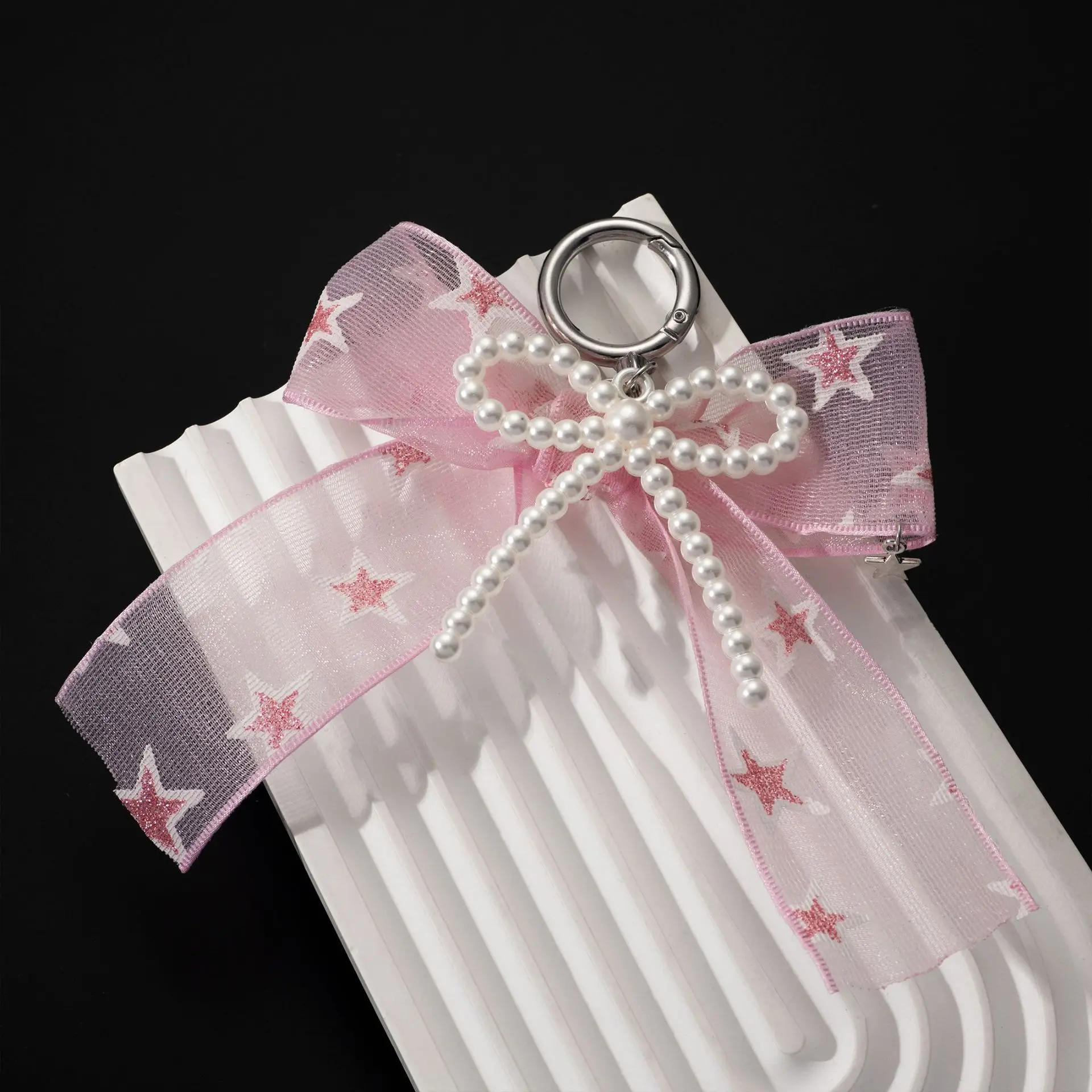 Sweet Ribbon Keychain Pendant Super Fairy Fashion Bag Rhinestone Pendant Accessories Diy Pendant Accessories Cute Gifts