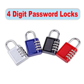 Lucchetto a combinazione Lucchetto con password a 4 cifre Valigia Bagagli Lucchetto con password impermeabile in metallo per armadietto scolastico Porta armadietto da palestra