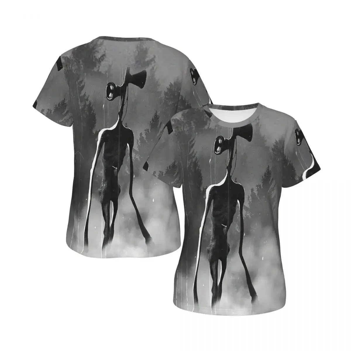 Siren Head Osepanhead T-Shirt for Women O-Neck Streetwear T Shirts Women's Short Sleeve Summer Clothes Tops