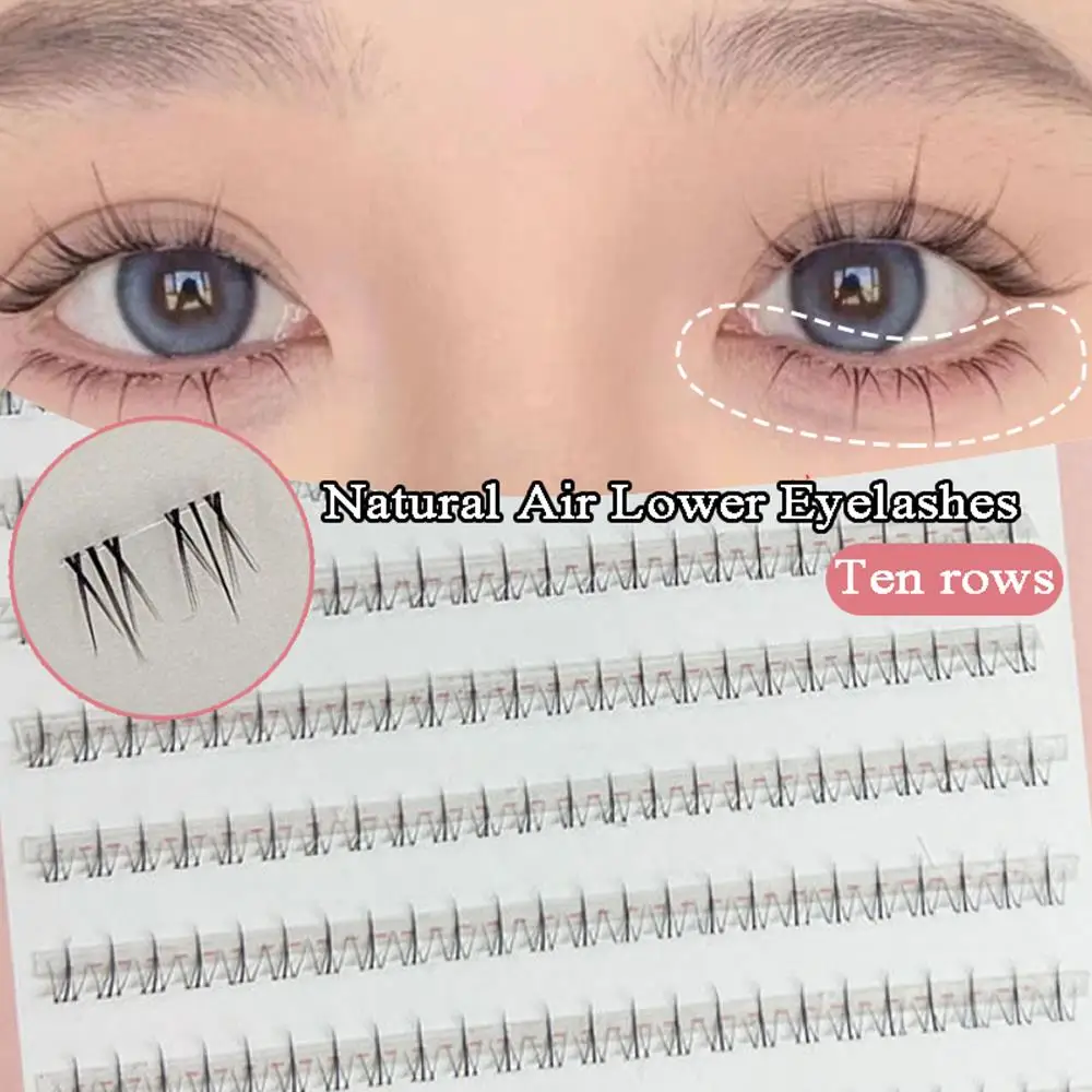 แต่งหน้าทุกวันขนตาล่าง Lash Grafting Single Cluster ขนตาปลอมภายใต้ขนตา Self-Adhesive Lash เครื่องมือแต่งหน้า