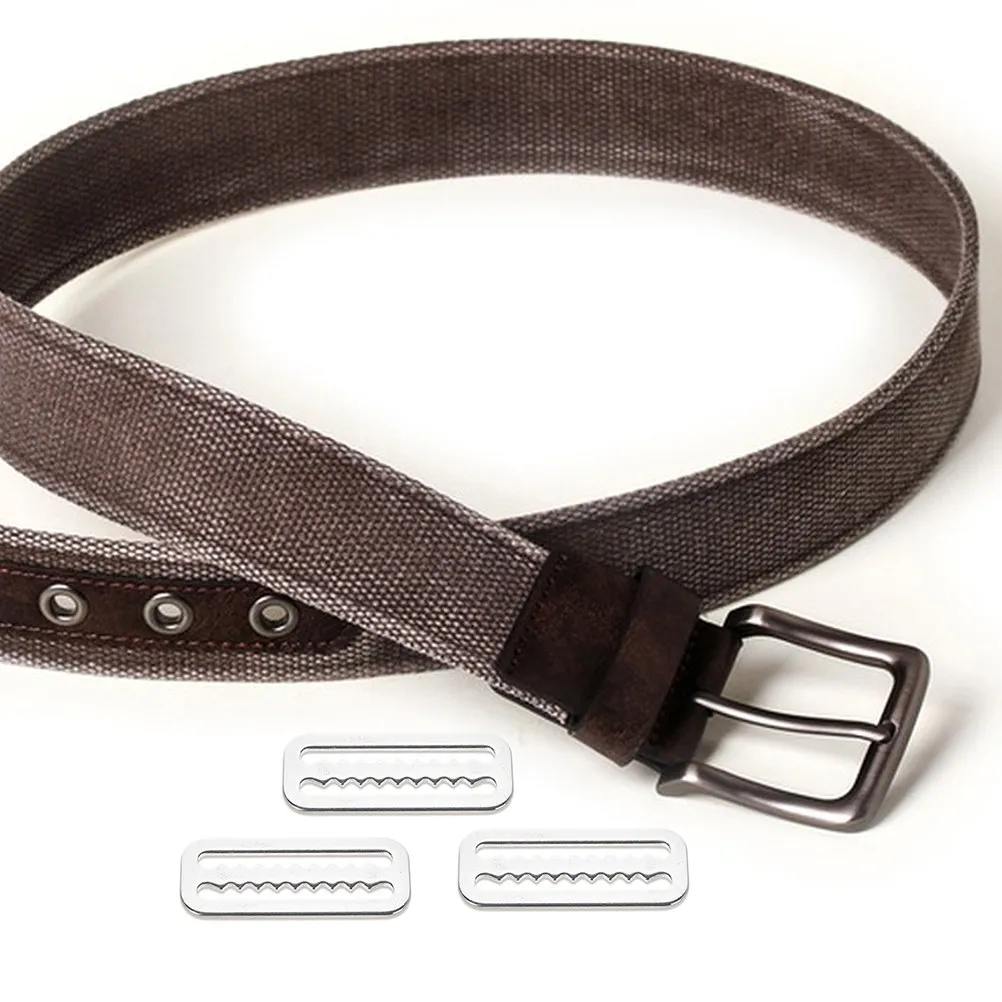 4Pcs Stainless Steel Diving Webbing Stopper H-Shape Serrated Buckle for Scuba Weight Belts Snorkel Sailing Diving Equipment
