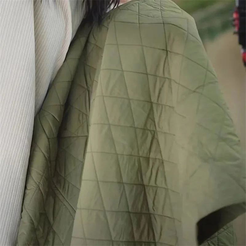 Oversized Diamond Plaid Down Cotton Jacket 2025 European Women Coat Long Lightweight Cotton Jacket Winter Parka New Coat Female