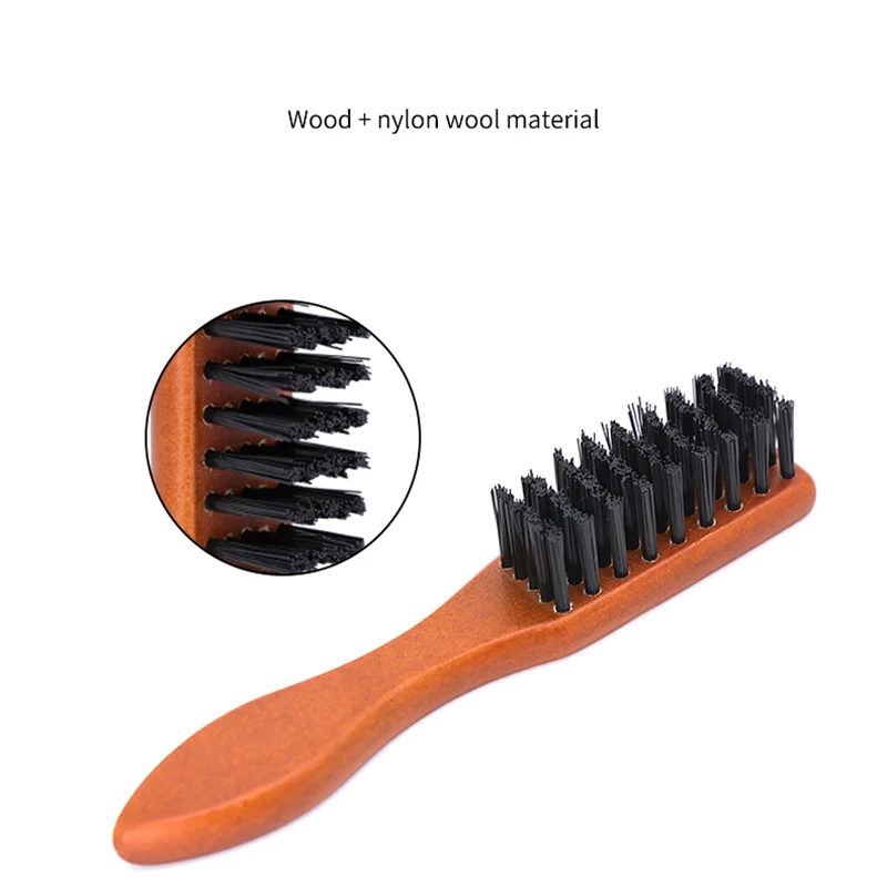 Men Beard Brush Wooded Handle Soft Hair Cleaning Brush Broken Hair Remove Comb Hairdressing Neck Duster Barber Tools