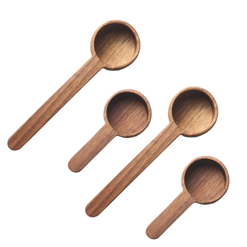 

Wooden Measuring Spoon Set Kitchen Measuring Spoons Tea Coffee Scoop Sugar Spice Measure Spoon Measuring Tools,4 Pcs