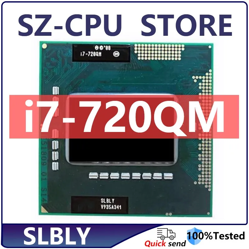 Core i7-720QM i7 720QM SLBLY 1.6 GHz Quad-Core Eight-Thread CPU Processor 6W 45W Socket G1 / rPGA988A