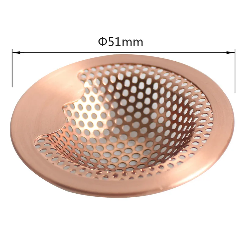 Talea Small Size Sink Strainer Basket for Kitchen&Lavatory,Stainless Steel Copper Chroming Sink Drain hair Catcher QS558C005