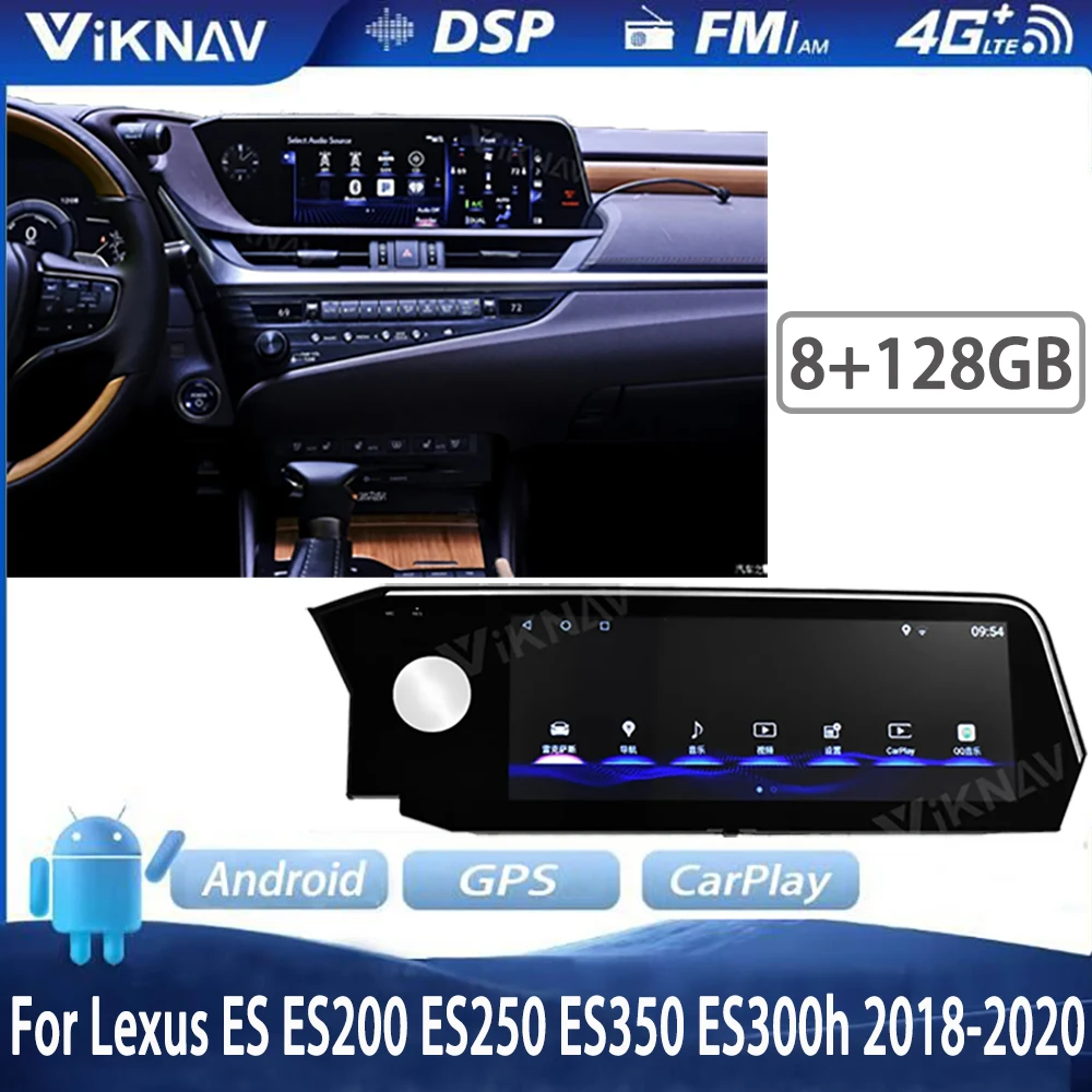 

Viknav Android 12.3 Inch Car GPS Navigation Multimedia Player Radio For Lexus ES ES200 ES250 2018-2020 Car Video Player (128GB)