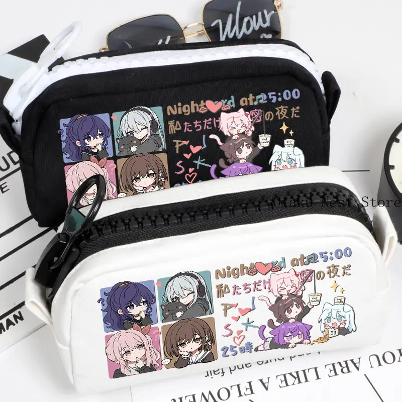 Kanade Yoisaki Mizuki Akiyama Cosplay Capacity Student Pencil Case Cartoon Stationery Holder Bag Pen Case School Mascot  Gift