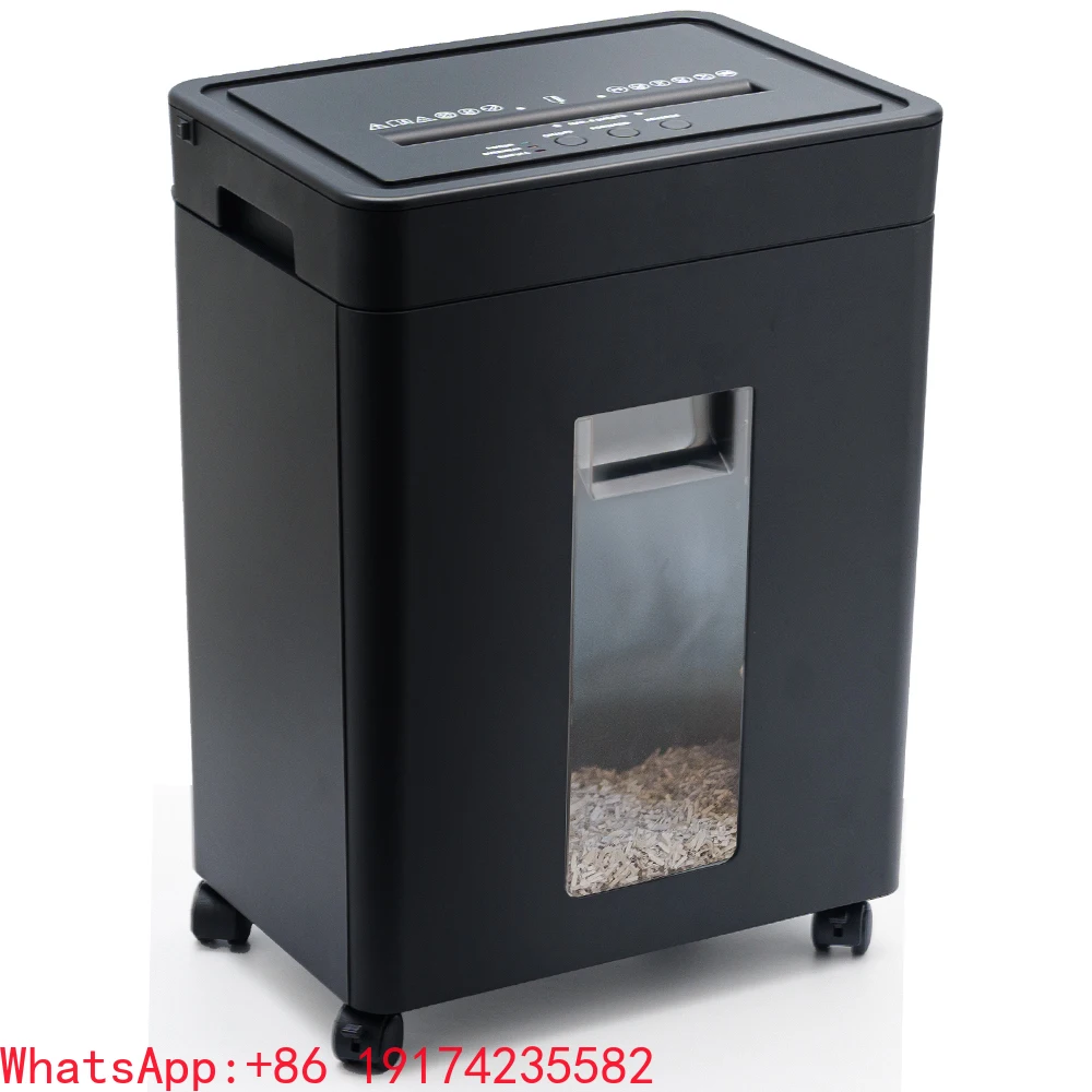 

21L Paper Shredder P4 12 Sheets 60 Min High Security Cross Cut CD Manual Document Destroyer Device for Office Home Commercial