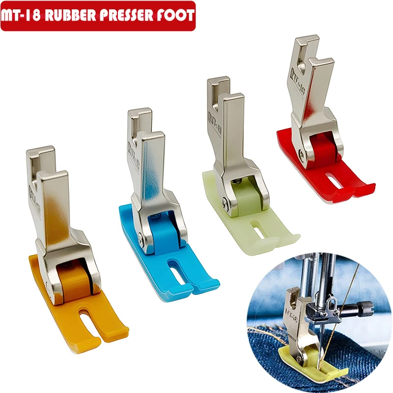 Prensatelas de Goma MT-18 Resistente al Desgaste, Accesorios para Máquinas de Coser de Puntada Recta de Una Sola Aguja, Herramientas Industriales para Máquinas Brother