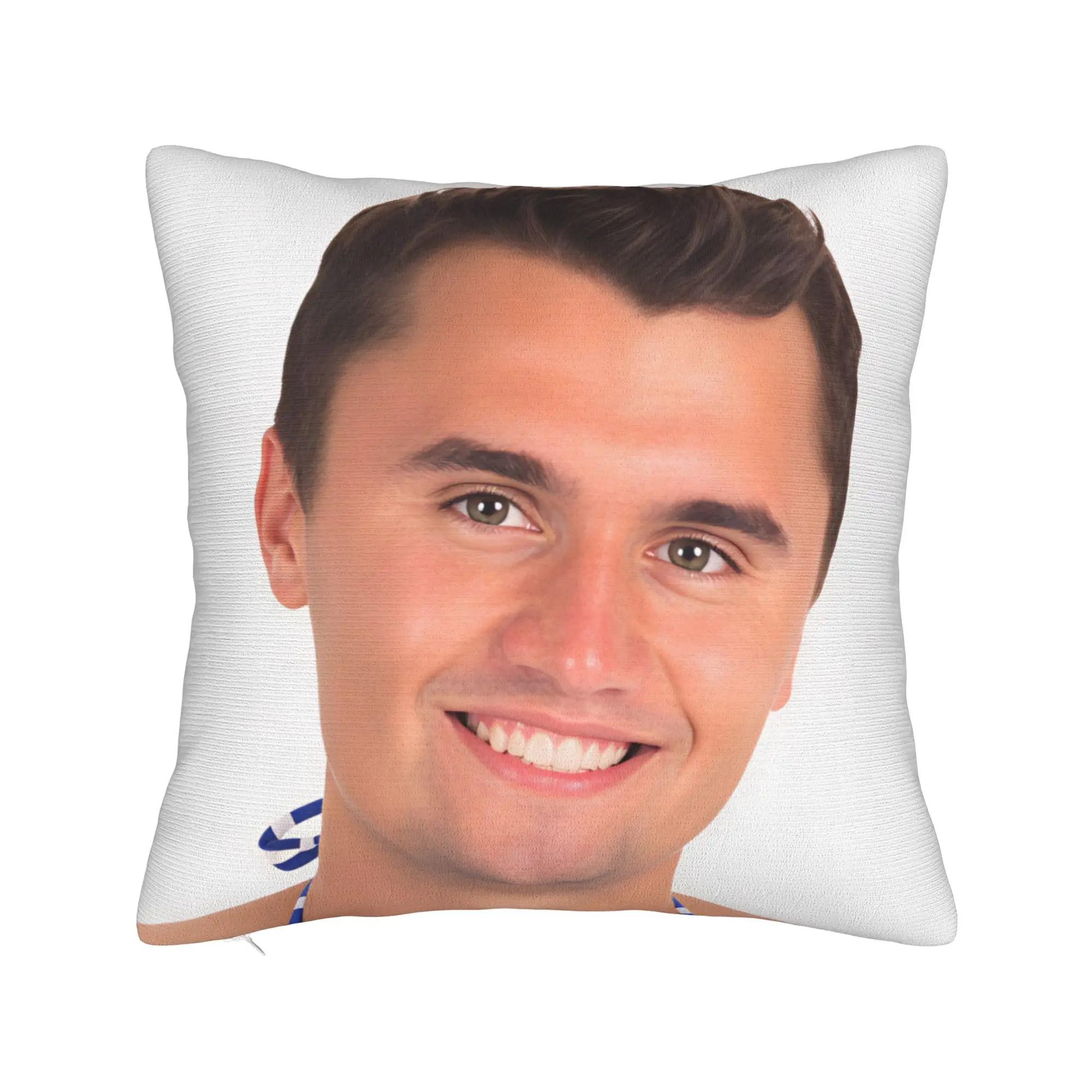 Charlie Kirk Funny Beach Swimsuit Parody Meme Pillow Cover  Comfy Cushion Cover Kawaii Pillow Case For Living Room Bed Chair