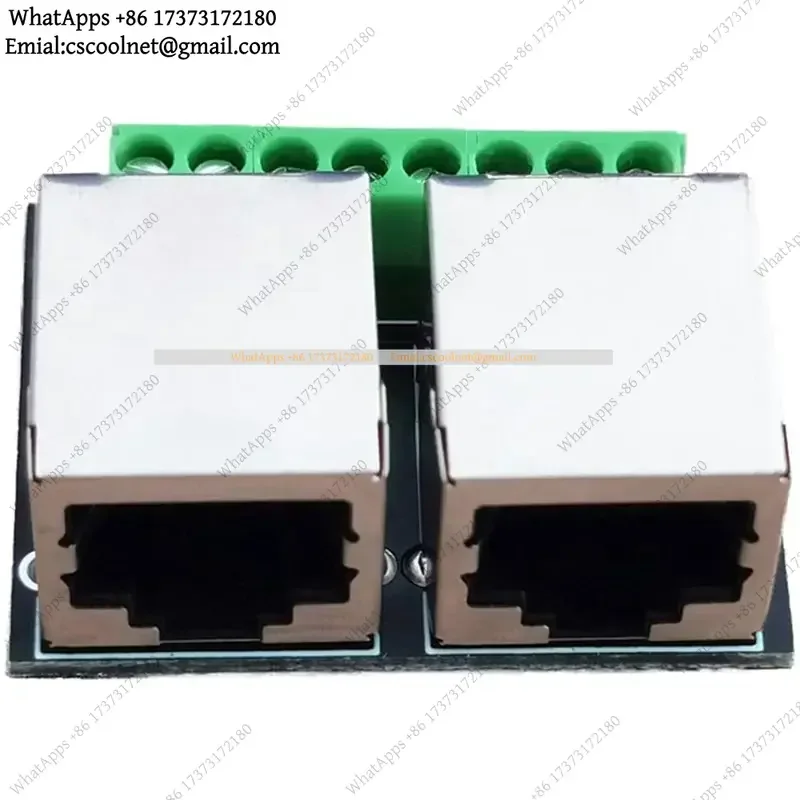 12PCS RJ45 Ethernet Dual Female Terminal Breakout Board 3.5mm Pitch Connector Shielded Network Adapter